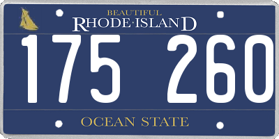 RI license plate 175260