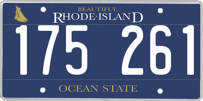 RI license plate 175261