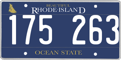 RI license plate 175263