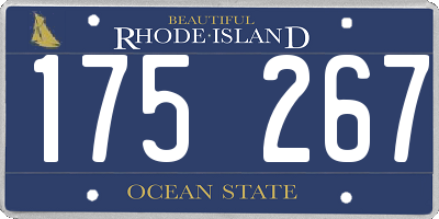 RI license plate 175267