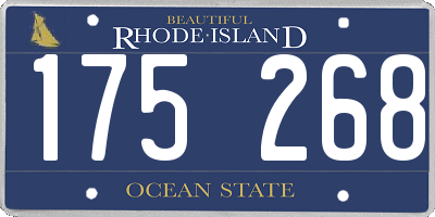 RI license plate 175268