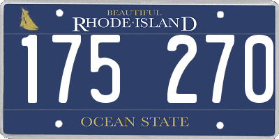 RI license plate 175270