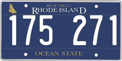 RI license plate 175271