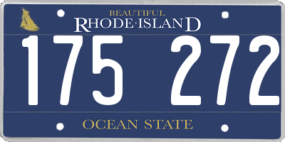RI license plate 175272
