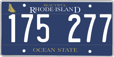RI license plate 175277