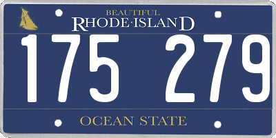 RI license plate 175279