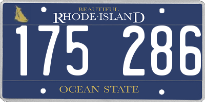 RI license plate 175286