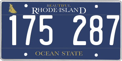 RI license plate 175287