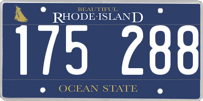 RI license plate 175288