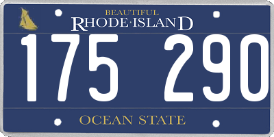 RI license plate 175290