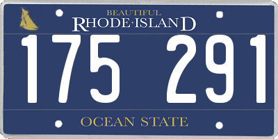 RI license plate 175291