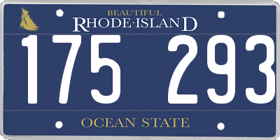 RI license plate 175293