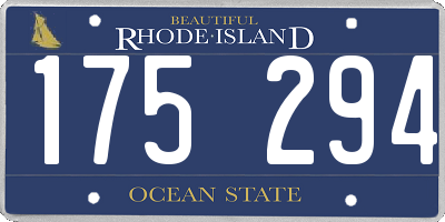 RI license plate 175294