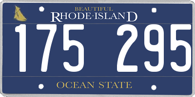 RI license plate 175295