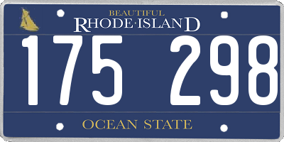 RI license plate 175298