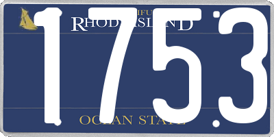 RI license plate 1753