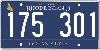 RI license plate 175301