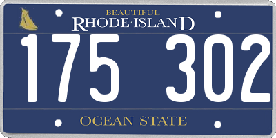 RI license plate 175302