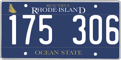 RI license plate 175306