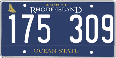 RI license plate 175309