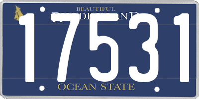 RI license plate 17531