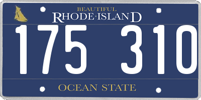 RI license plate 175310