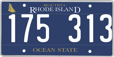 RI license plate 175313