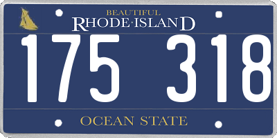 RI license plate 175318