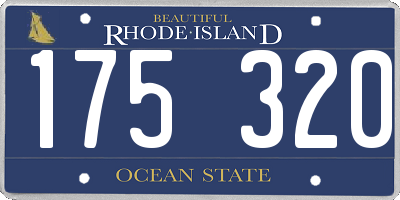RI license plate 175320