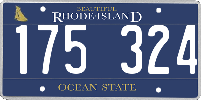 RI license plate 175324
