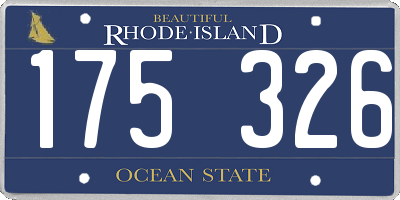 RI license plate 175326