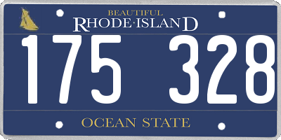 RI license plate 175328
