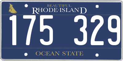 RI license plate 175329