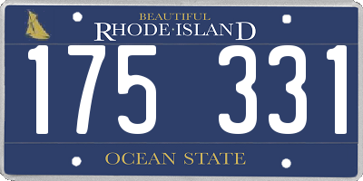RI license plate 175331
