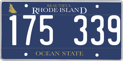 RI license plate 175339