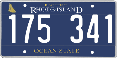 RI license plate 175341