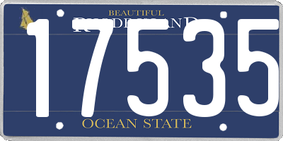 RI license plate 17535