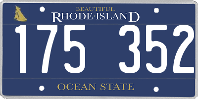 RI license plate 175352