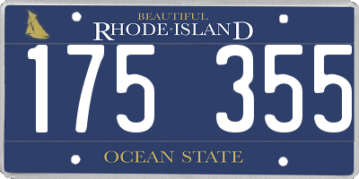 RI license plate 175355