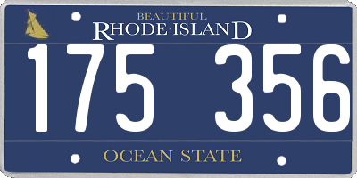 RI license plate 175356