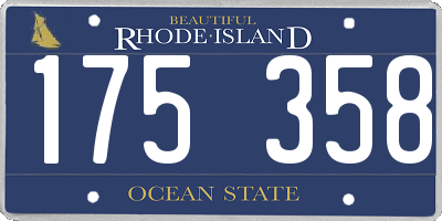 RI license plate 175358