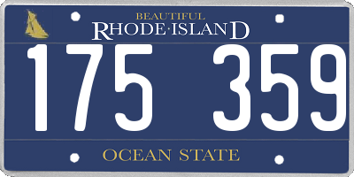 RI license plate 175359