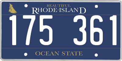 RI license plate 175361