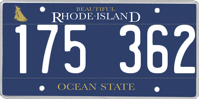 RI license plate 175362