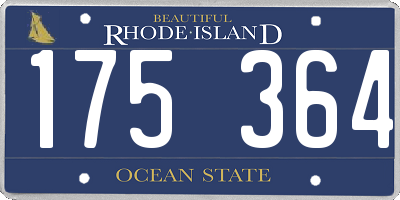 RI license plate 175364