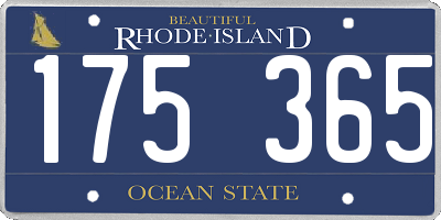 RI license plate 175365