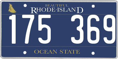 RI license plate 175369