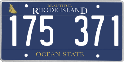 RI license plate 175371