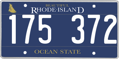 RI license plate 175372