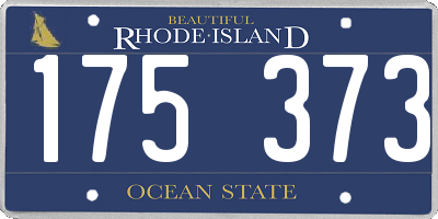 RI license plate 175373
